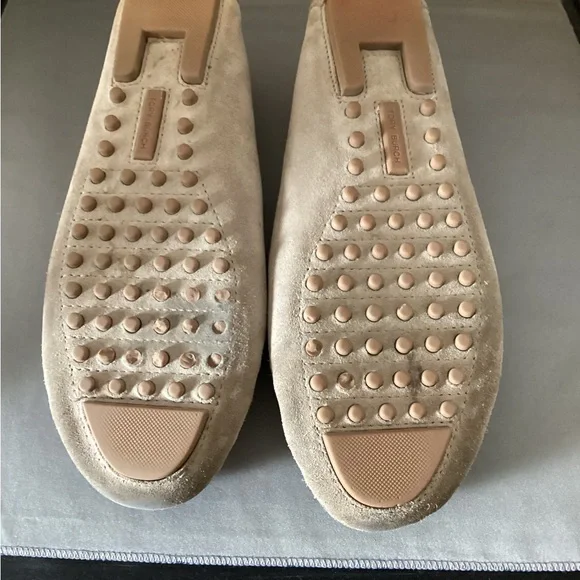 Tory Burch taupe Lowell 2 Driver suede loafer shoe - Picture 5 of 6